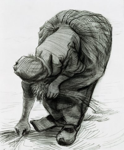 Peasant Woman Gleaning, 1885 by Vincent van Gogh